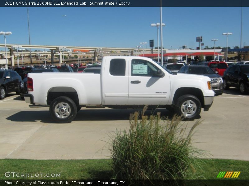 Summit White / Ebony 2011 GMC Sierra 2500HD SLE Extended Cab