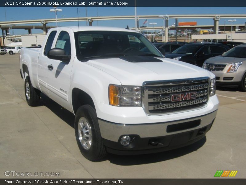 Summit White / Ebony 2011 GMC Sierra 2500HD SLE Extended Cab