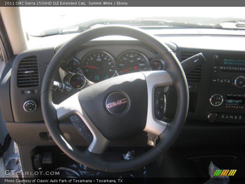 Summit White / Ebony 2011 GMC Sierra 2500HD SLE Extended Cab