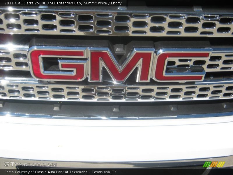 Summit White / Ebony 2011 GMC Sierra 2500HD SLE Extended Cab