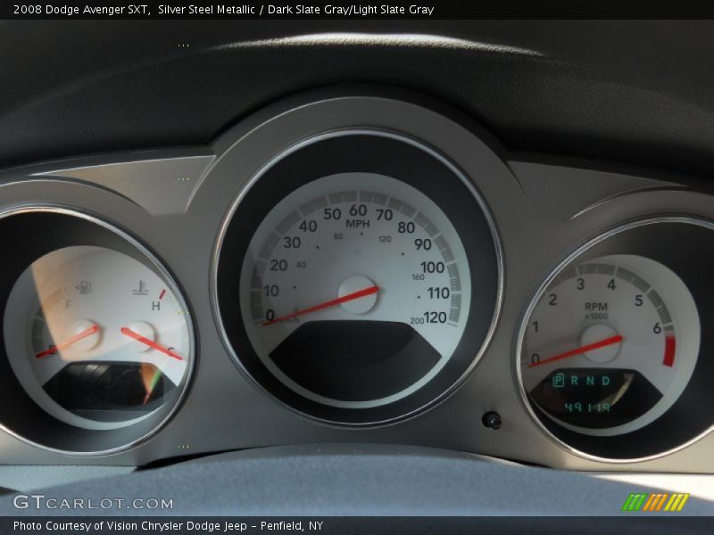 Silver Steel Metallic / Dark Slate Gray/Light Slate Gray 2008 Dodge Avenger SXT