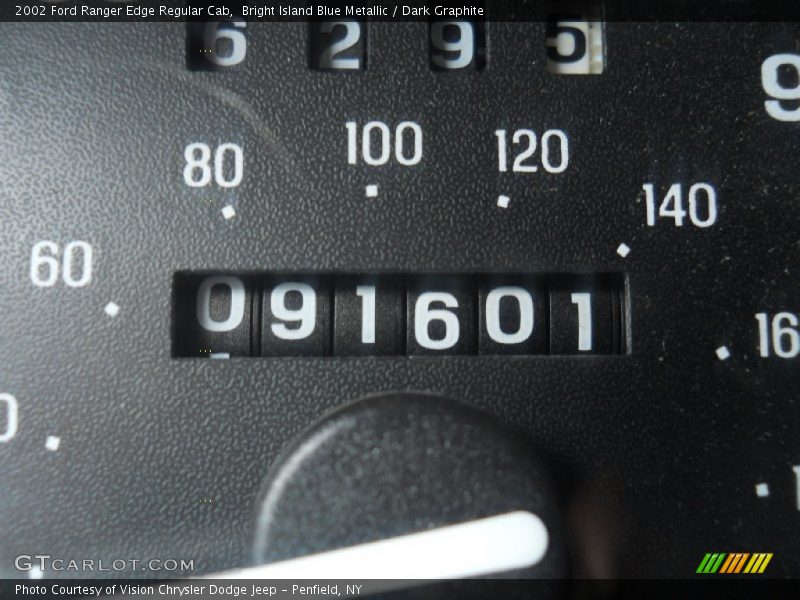 Bright Island Blue Metallic / Dark Graphite 2002 Ford Ranger Edge Regular Cab