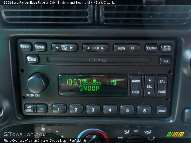 Bright Island Blue Metallic / Dark Graphite 2002 Ford Ranger Edge Regular Cab