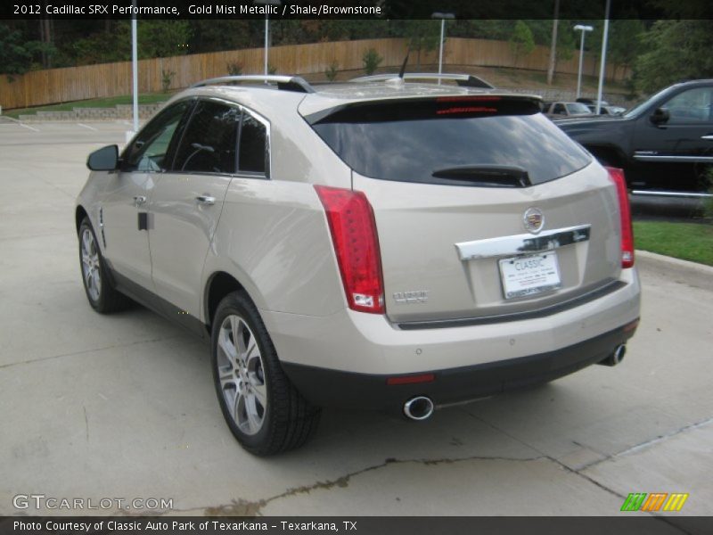 Gold Mist Metallic / Shale/Brownstone 2012 Cadillac SRX Performance