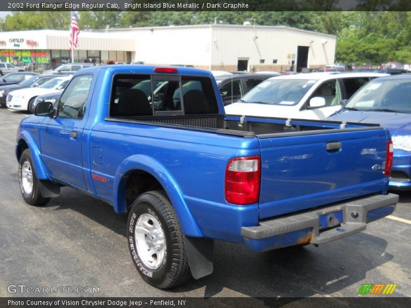 Bright Island Blue Metallic / Dark Graphite 2002 Ford Ranger Edge Regular Cab