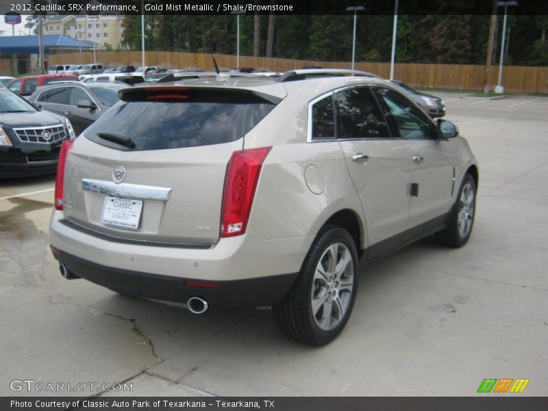 Gold Mist Metallic / Shale/Brownstone 2012 Cadillac SRX Performance