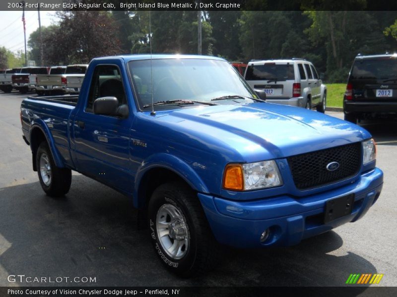 Bright Island Blue Metallic / Dark Graphite 2002 Ford Ranger Edge Regular Cab