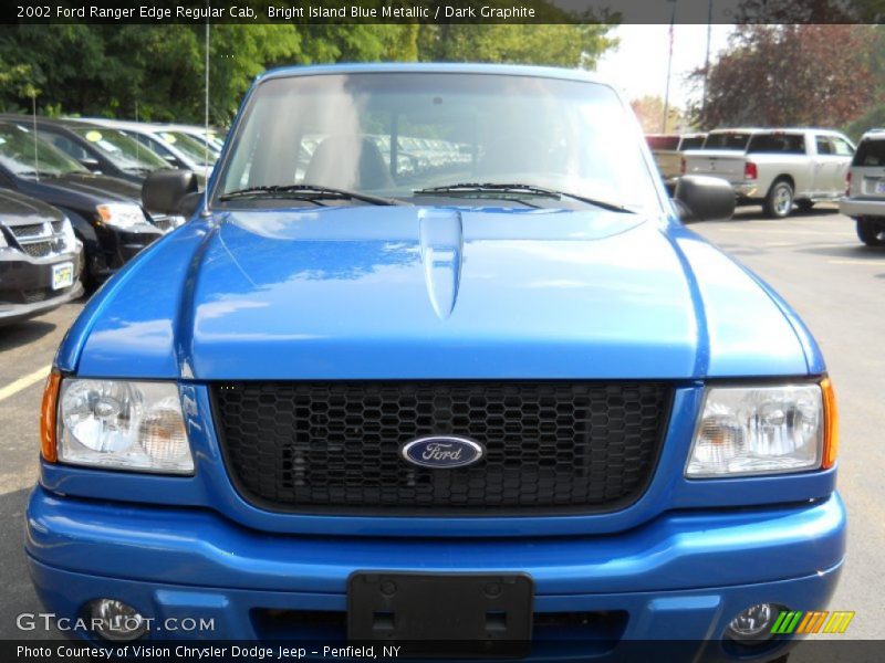Bright Island Blue Metallic / Dark Graphite 2002 Ford Ranger Edge Regular Cab