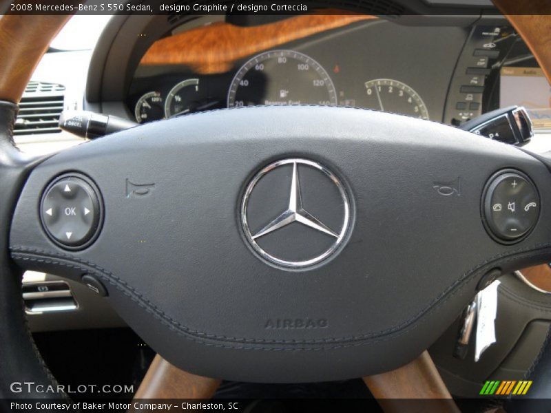 designo Graphite / designo Corteccia 2008 Mercedes-Benz S 550 Sedan