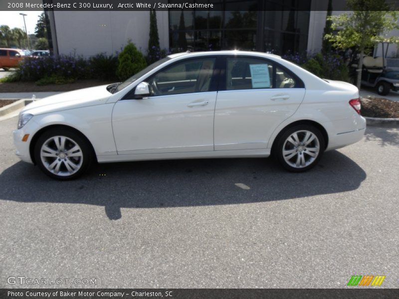 Arctic White / Savanna/Cashmere 2008 Mercedes-Benz C 300 Luxury