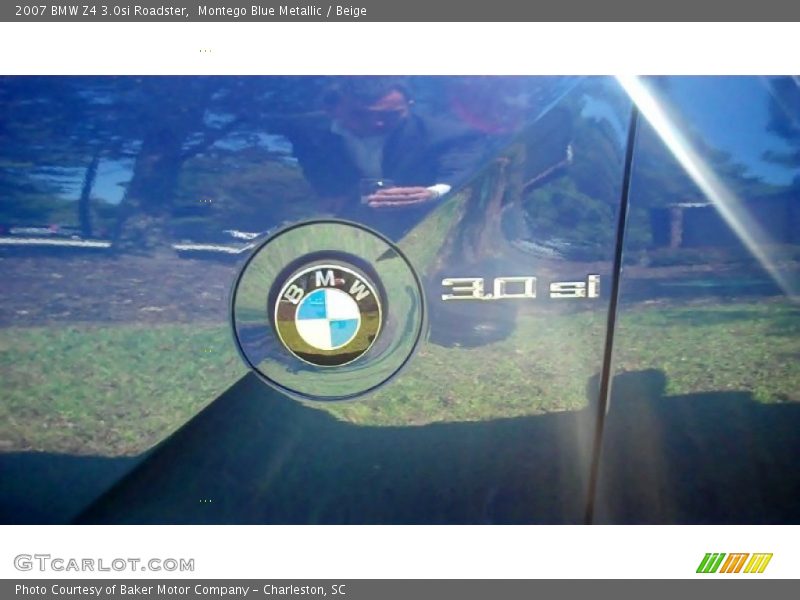 Montego Blue Metallic / Beige 2007 BMW Z4 3.0si Roadster