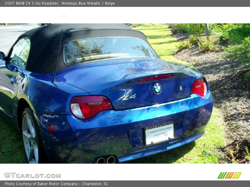 Montego Blue Metallic / Beige 2007 BMW Z4 3.0si Roadster