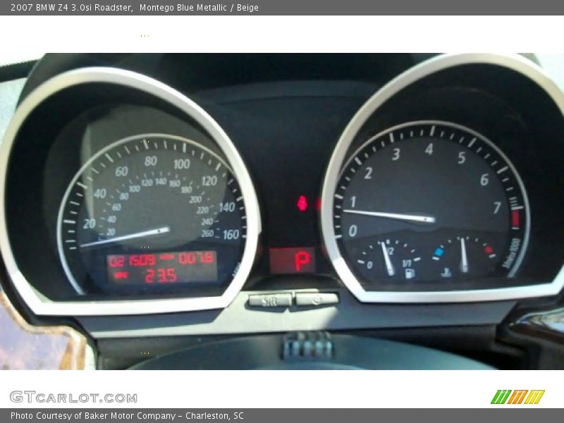 Montego Blue Metallic / Beige 2007 BMW Z4 3.0si Roadster
