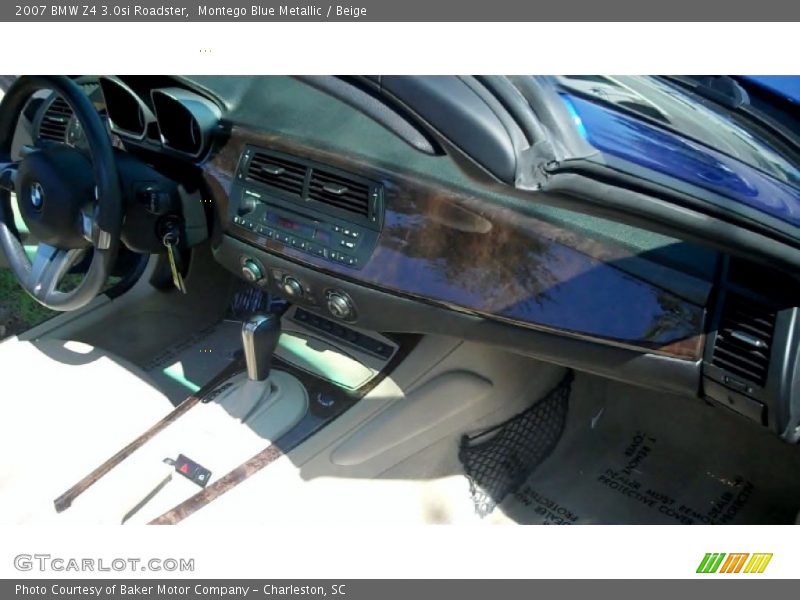 Montego Blue Metallic / Beige 2007 BMW Z4 3.0si Roadster