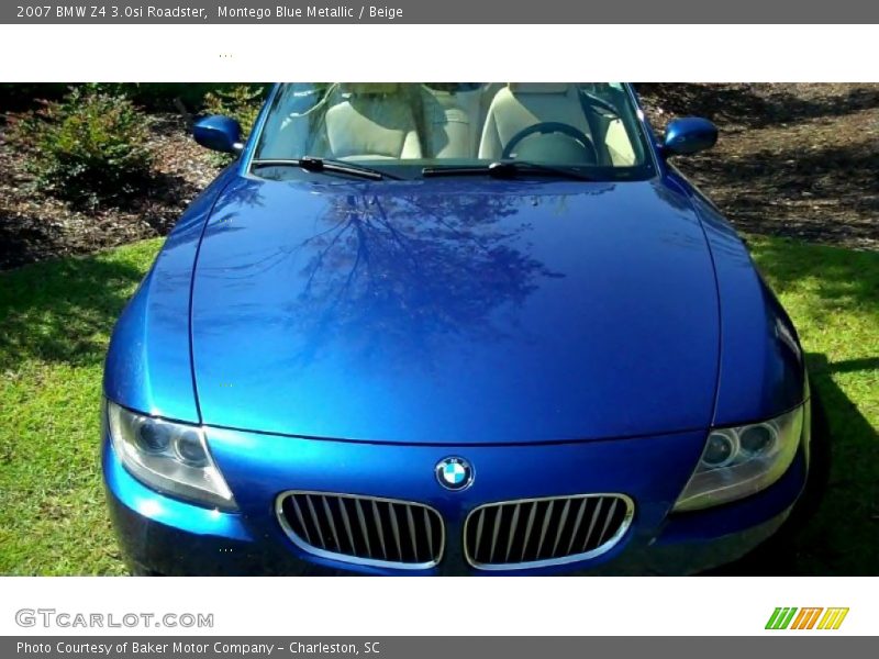 Montego Blue Metallic / Beige 2007 BMW Z4 3.0si Roadster