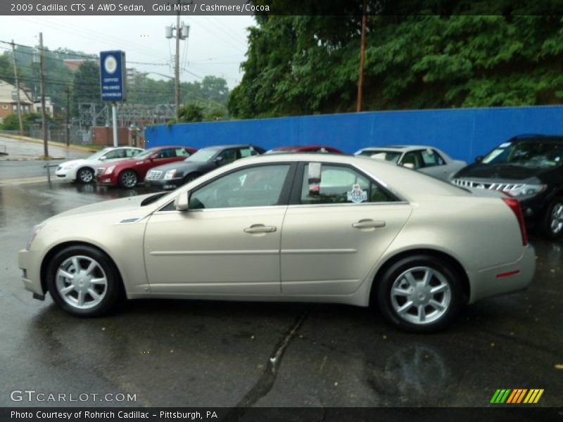 Gold Mist / Cashmere/Cocoa 2009 Cadillac CTS 4 AWD Sedan