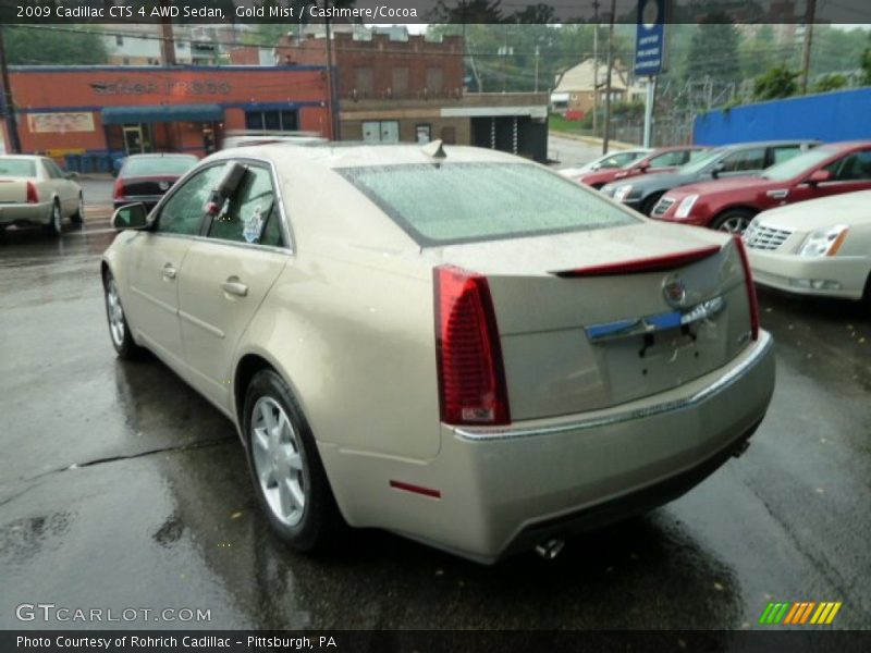 Gold Mist / Cashmere/Cocoa 2009 Cadillac CTS 4 AWD Sedan