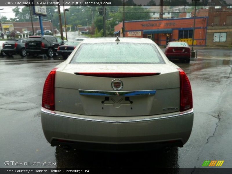 Gold Mist / Cashmere/Cocoa 2009 Cadillac CTS 4 AWD Sedan