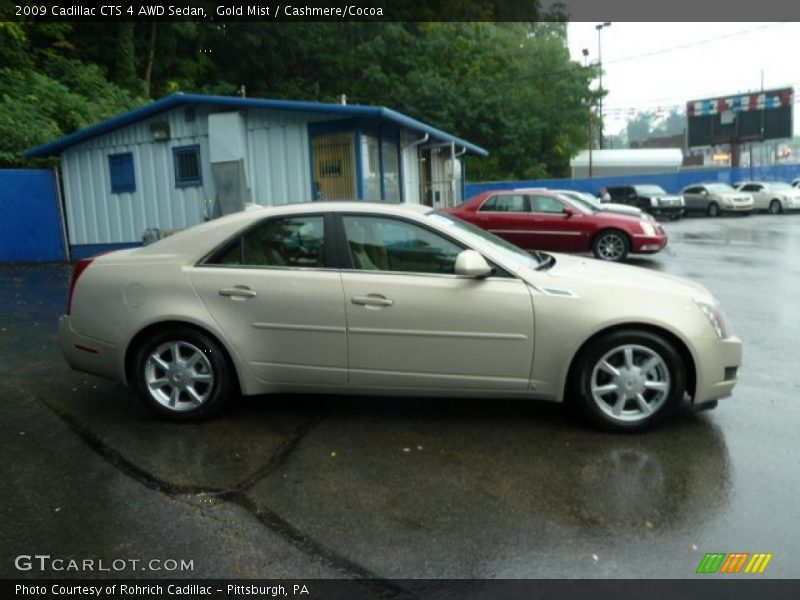 Gold Mist / Cashmere/Cocoa 2009 Cadillac CTS 4 AWD Sedan
