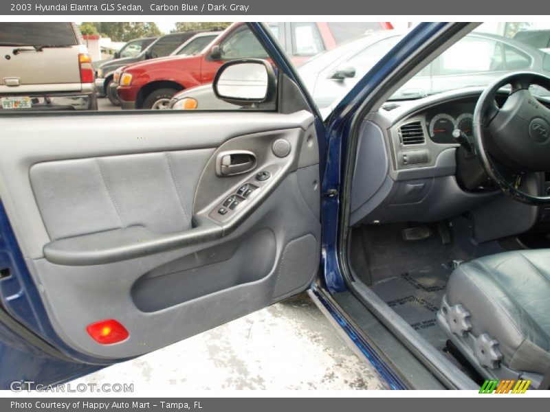 Carbon Blue / Dark Gray 2003 Hyundai Elantra GLS Sedan