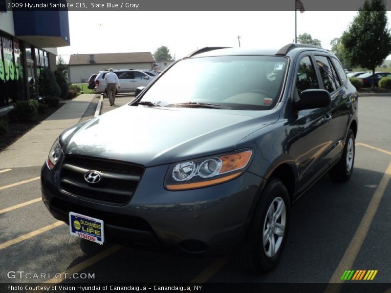 Slate Blue / Gray 2009 Hyundai Santa Fe GLS