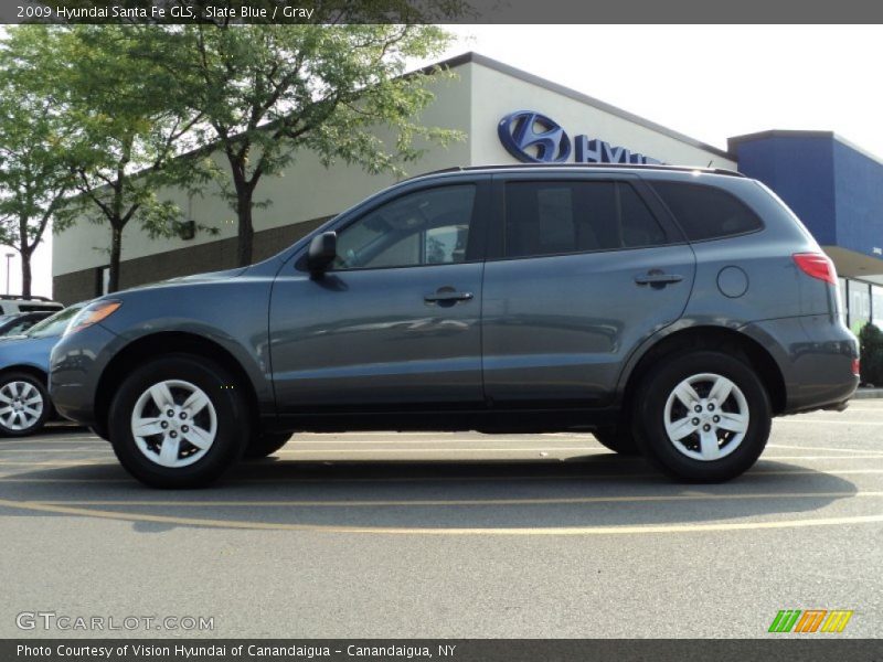 Slate Blue / Gray 2009 Hyundai Santa Fe GLS