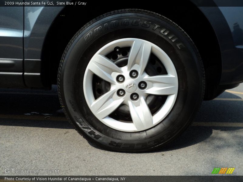 Slate Blue / Gray 2009 Hyundai Santa Fe GLS