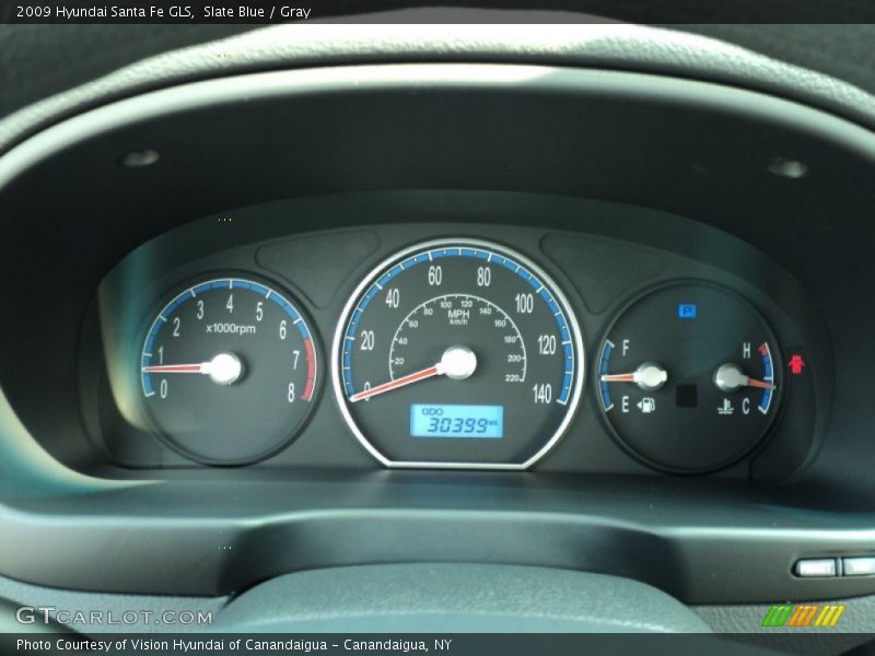 Slate Blue / Gray 2009 Hyundai Santa Fe GLS
