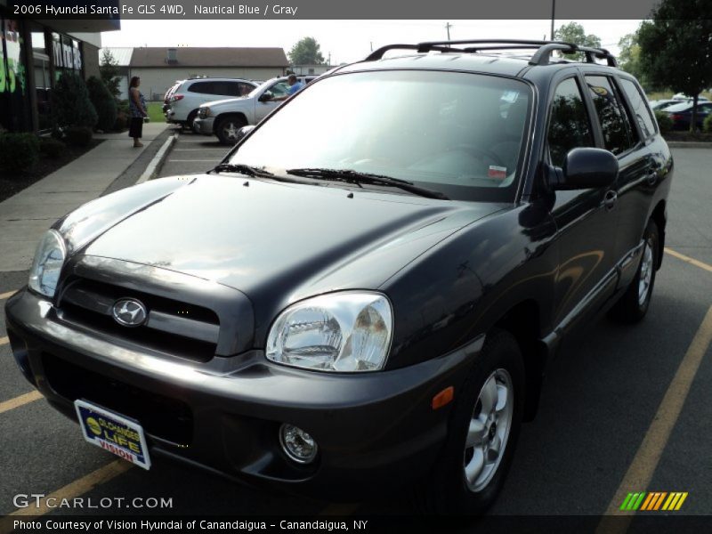 Nautical Blue / Gray 2006 Hyundai Santa Fe GLS 4WD