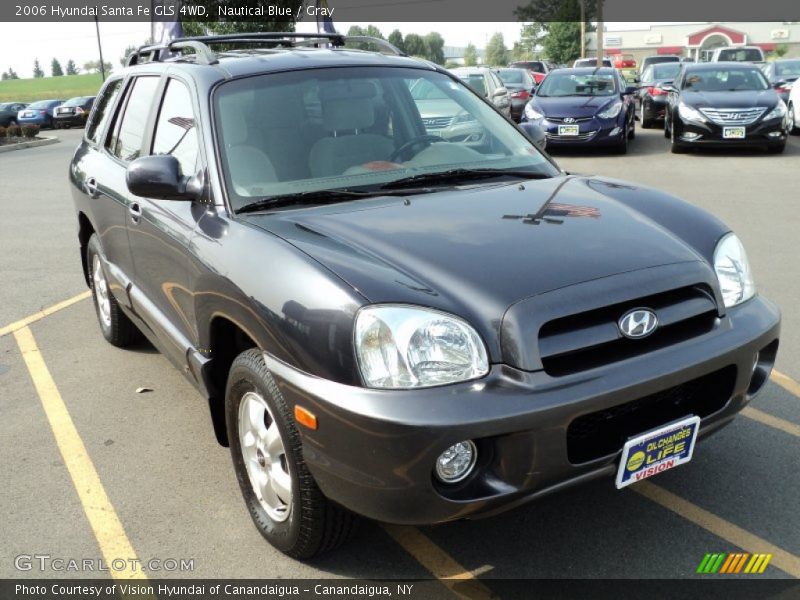 Nautical Blue / Gray 2006 Hyundai Santa Fe GLS 4WD