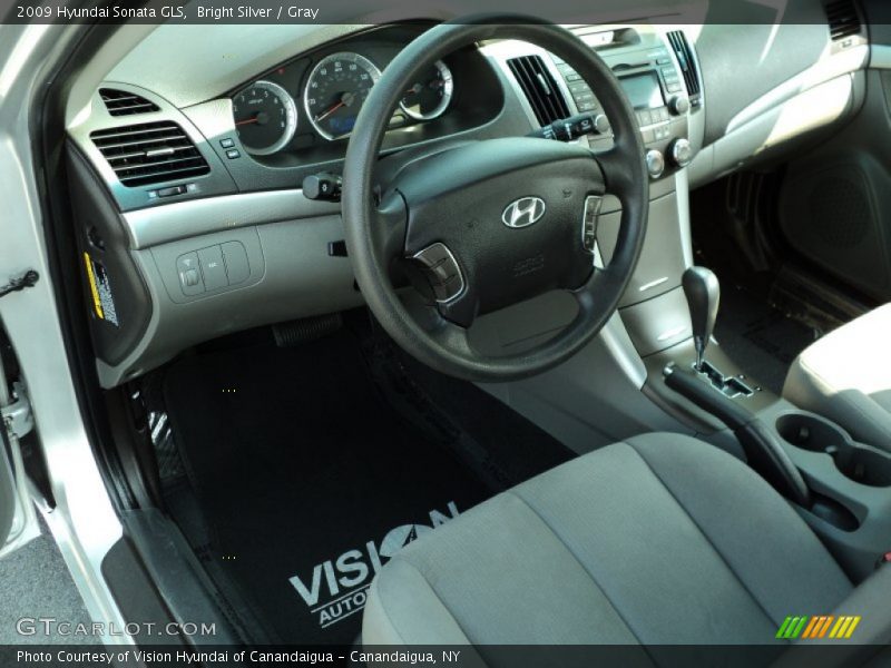 Bright Silver / Gray 2009 Hyundai Sonata GLS
