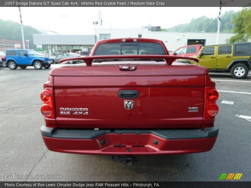 Inferno Red Crystal Pearl / Medium Slate Gray 2007 Dodge Dakota SLT Quad Cab 4x4