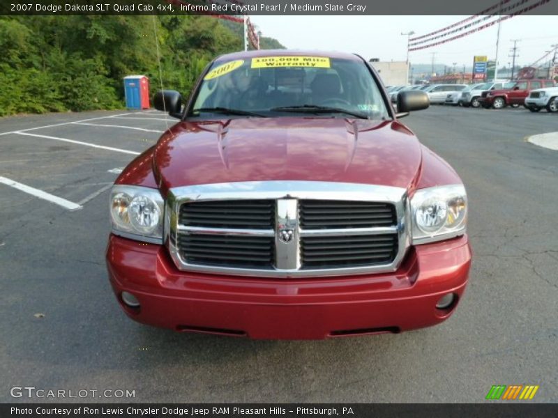  2007 Dakota SLT Quad Cab 4x4 Inferno Red Crystal Pearl