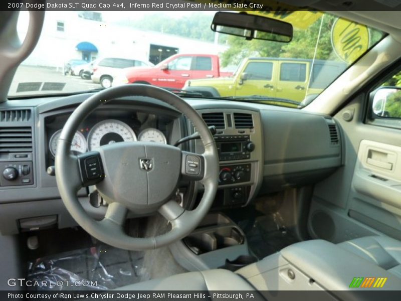 2007 Dakota SLT Quad Cab 4x4 Medium Slate Gray Interior