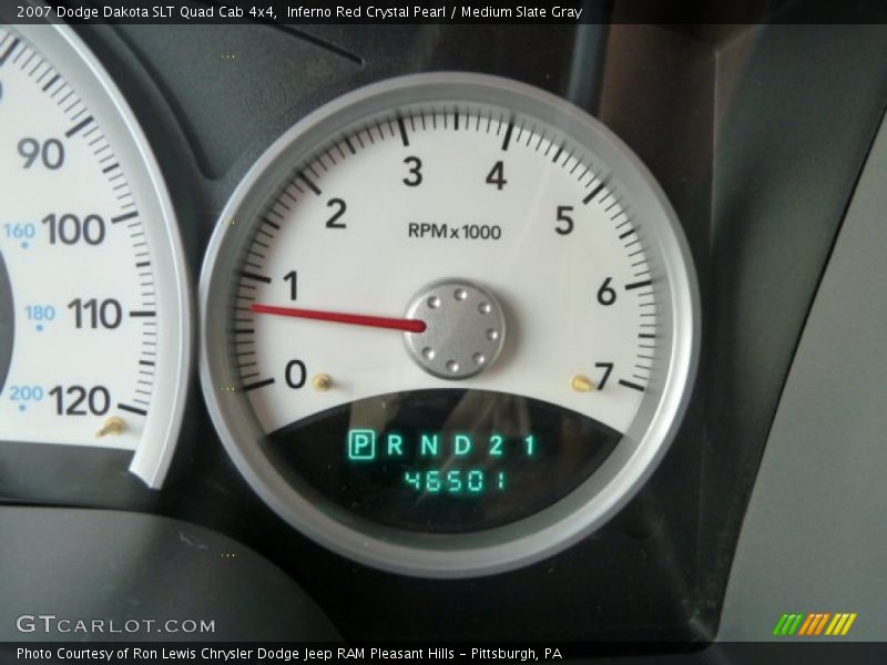 Inferno Red Crystal Pearl / Medium Slate Gray 2007 Dodge Dakota SLT Quad Cab 4x4