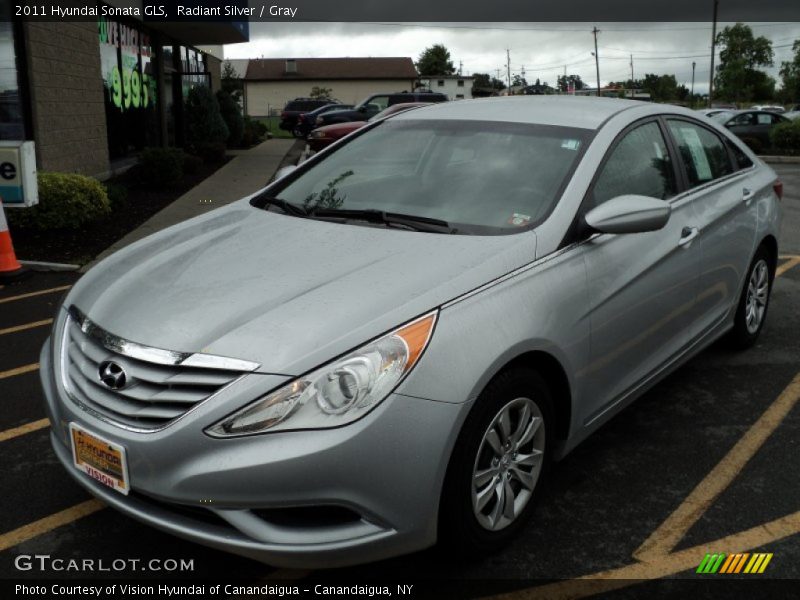 Radiant Silver / Gray 2011 Hyundai Sonata GLS