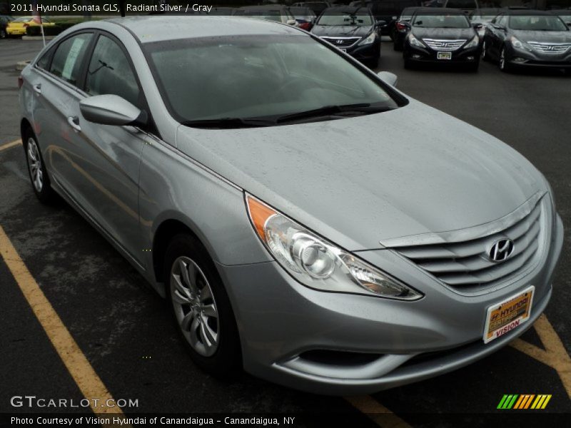 Radiant Silver / Gray 2011 Hyundai Sonata GLS