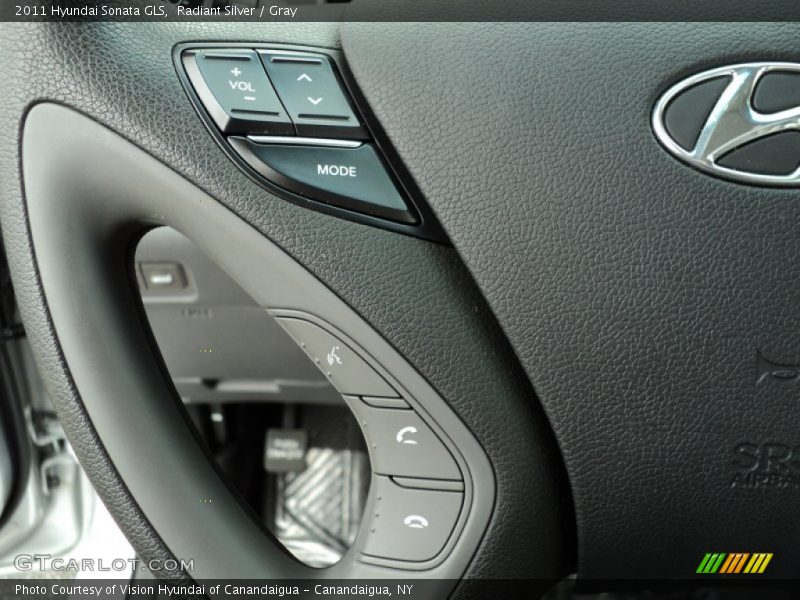 Radiant Silver / Gray 2011 Hyundai Sonata GLS