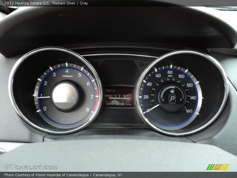 Radiant Silver / Gray 2011 Hyundai Sonata GLS