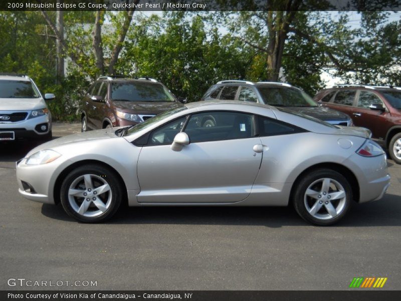 Quicksilver Pearl / Medium Gray 2009 Mitsubishi Eclipse GS Coupe