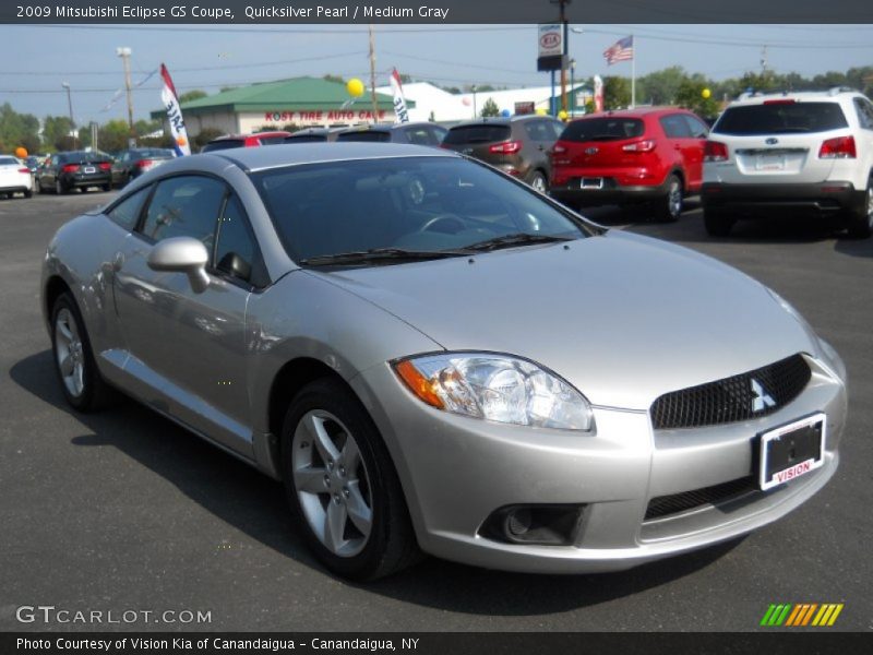 Quicksilver Pearl / Medium Gray 2009 Mitsubishi Eclipse GS Coupe