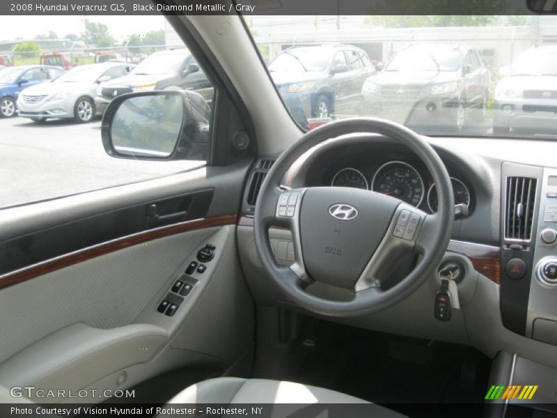 Black Diamond Metallic / Gray 2008 Hyundai Veracruz GLS