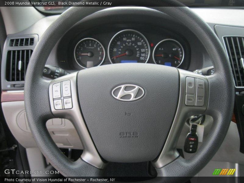 Black Diamond Metallic / Gray 2008 Hyundai Veracruz GLS