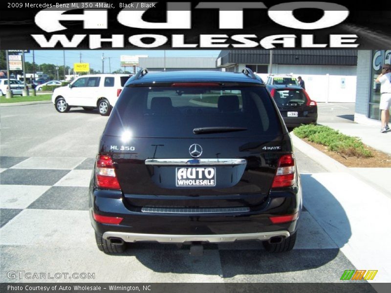 Black / Black 2009 Mercedes-Benz ML 350 4Matic