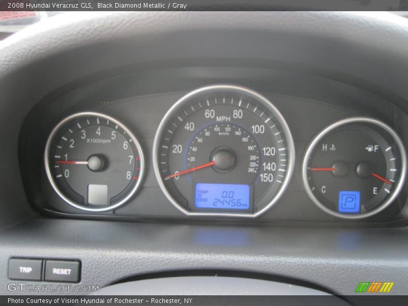 Black Diamond Metallic / Gray 2008 Hyundai Veracruz GLS