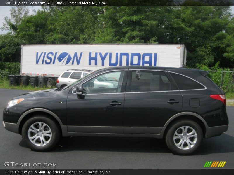 Black Diamond Metallic / Gray 2008 Hyundai Veracruz GLS