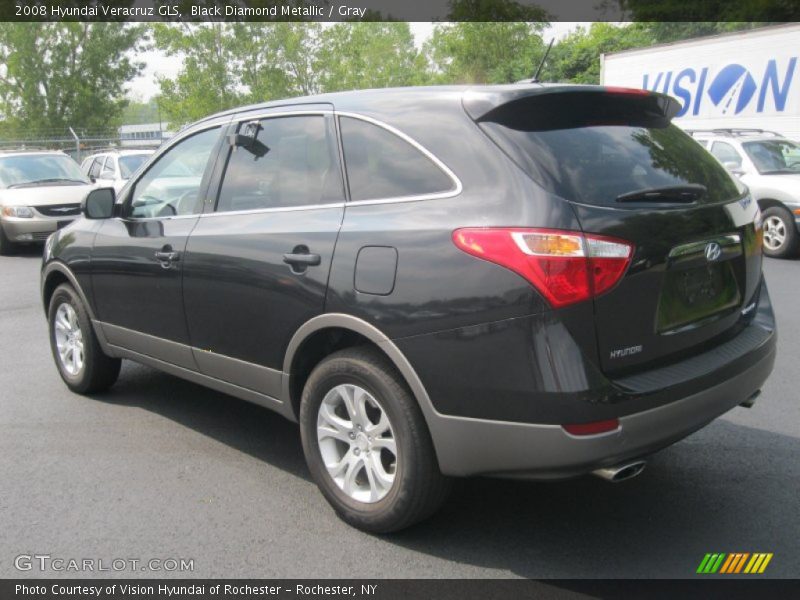 Black Diamond Metallic / Gray 2008 Hyundai Veracruz GLS