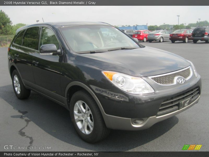 Black Diamond Metallic / Gray 2008 Hyundai Veracruz GLS