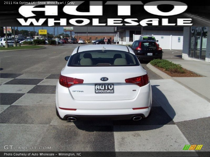 Snow White Pearl / Gray 2011 Kia Optima LX