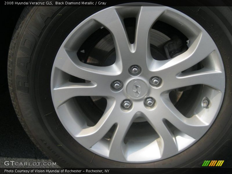 Black Diamond Metallic / Gray 2008 Hyundai Veracruz GLS